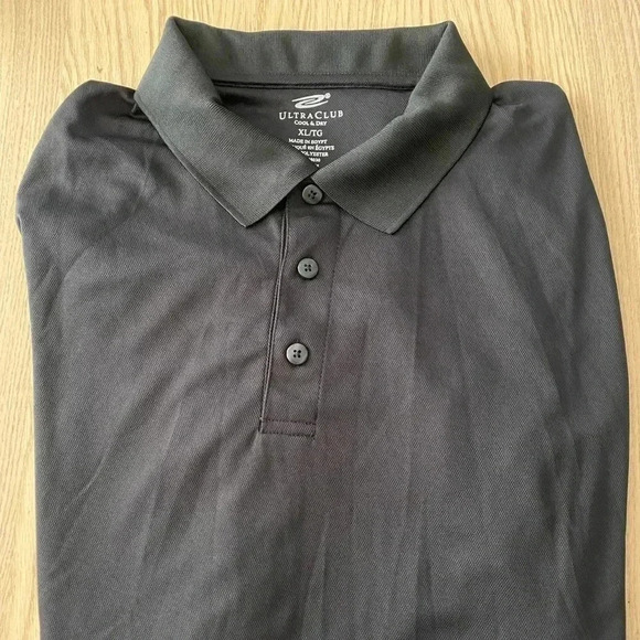 💥🆕Ultra Club Men Black Cool & Dry Performance Polo Shirt XL🆕 - Picture 3 of 9